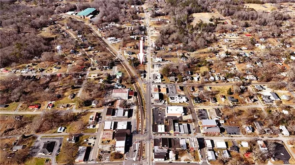 an aerial view of a city
