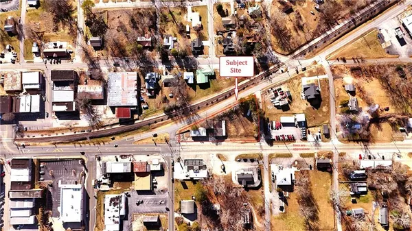 an aerial view of multiple house