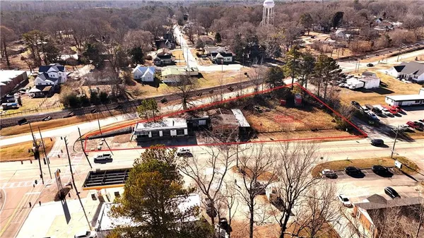 an aerial view of multiple house