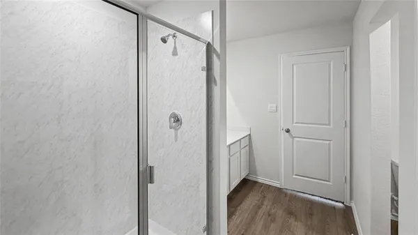 a view of bathroom with shower