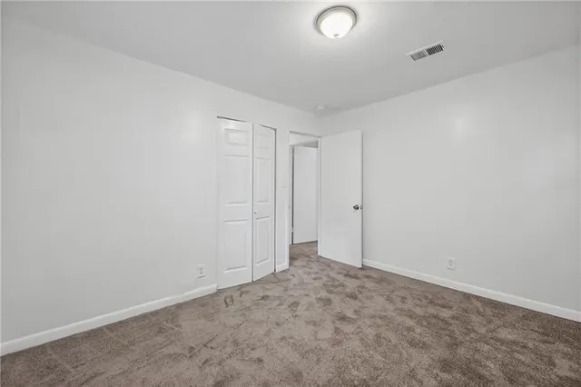 an empty room with an entryway