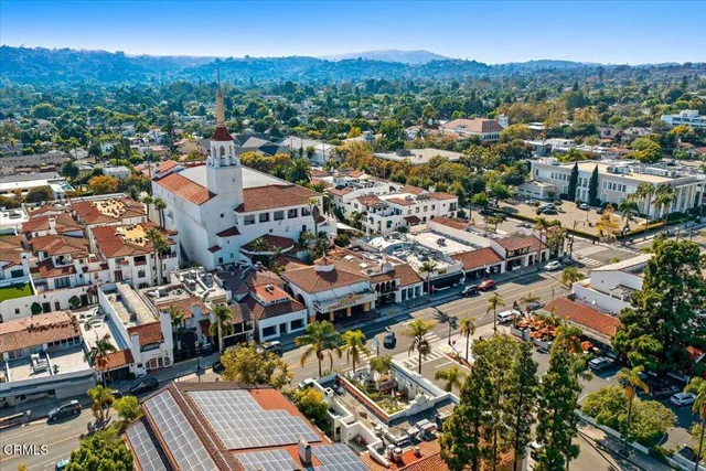 an aerial view of a city with lots of residential buildings