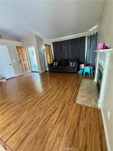 a view of livingroom with furniture and fireplace