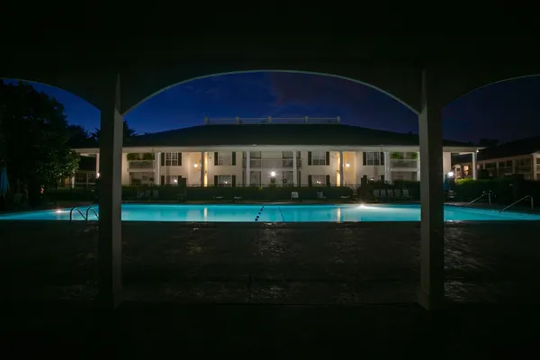 a view of building with outdoor space
