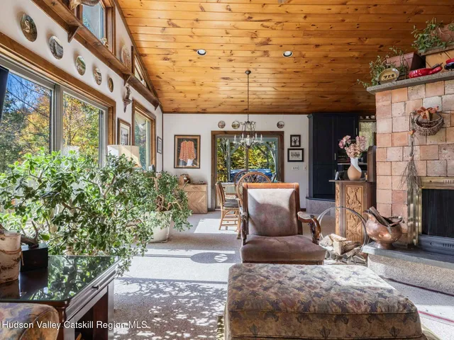a outdoor space with sitting area