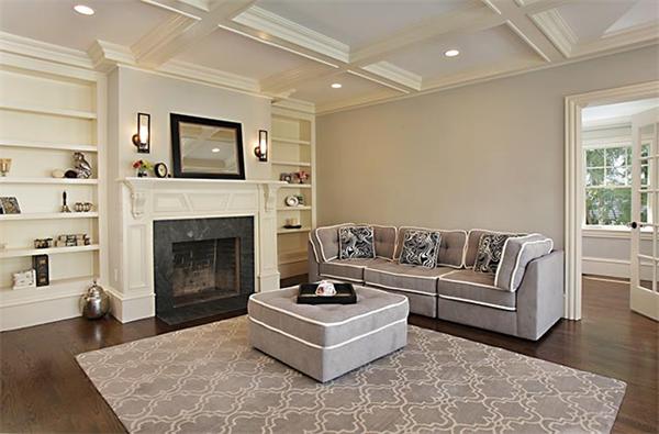 77 Salisbury Road Brookline, MA 02445 - Photo 6 of 11 a living room with furniture and a fireplace