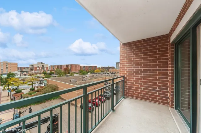 a view of city from balcony
