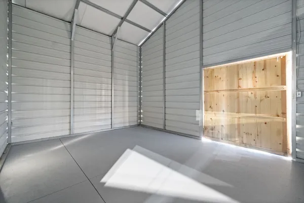 a view of a room with door