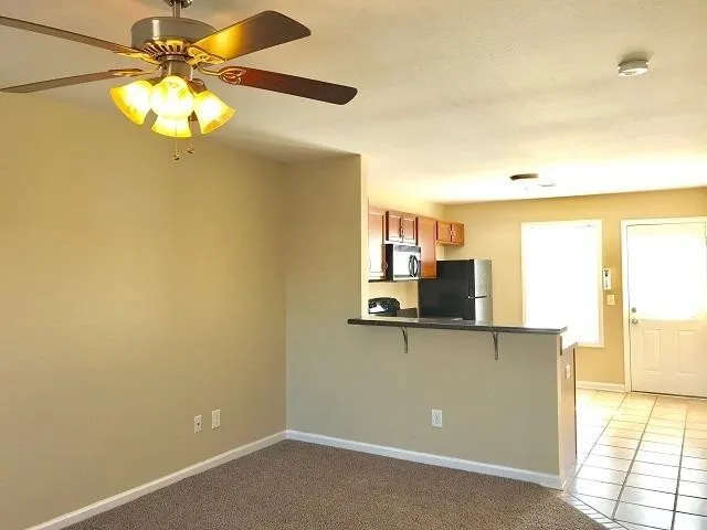 a view of kitchen and window