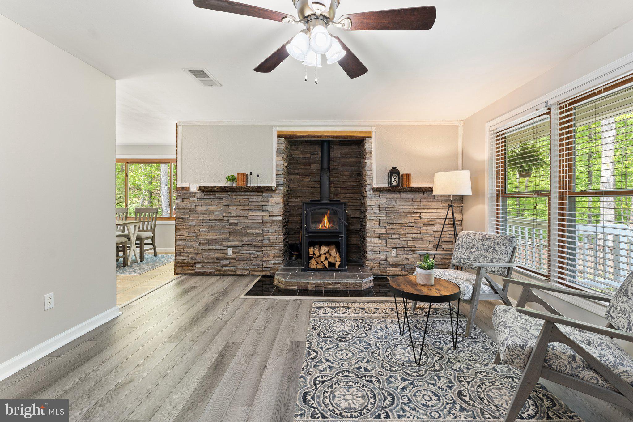 11432 Dutch Hollow Road Culpeper, VA 22701 - Photo 6 of 51 Den with cozy woodstove