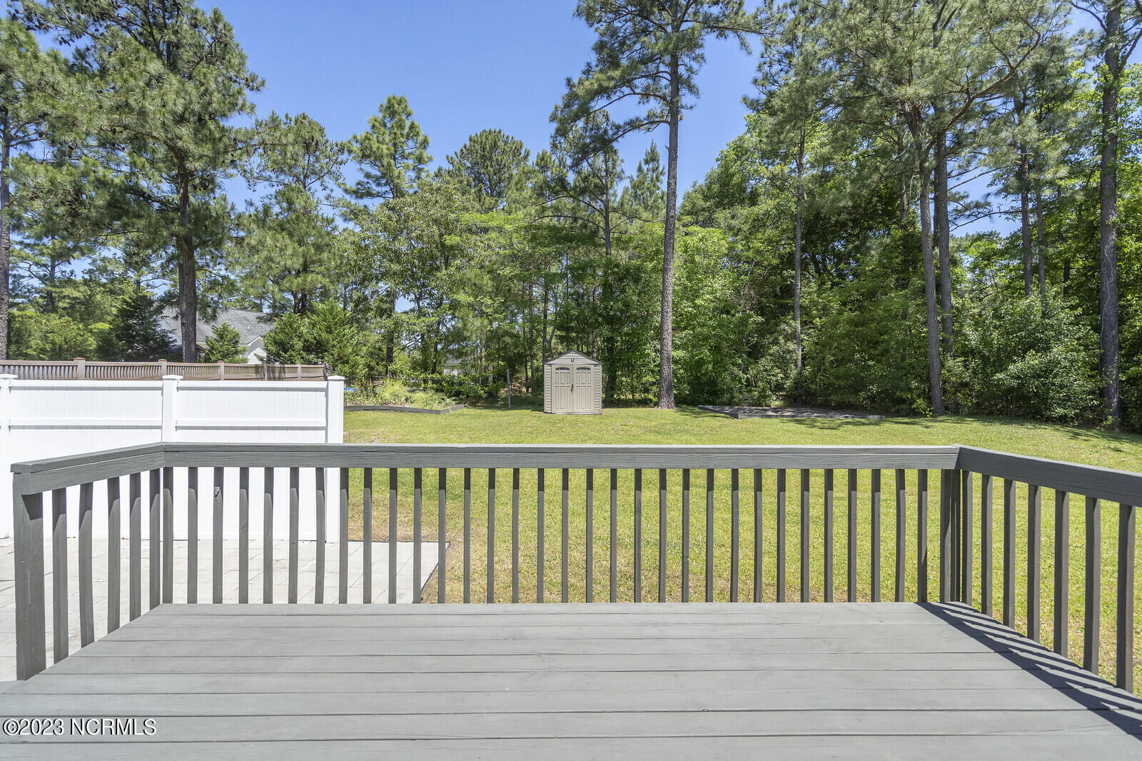 113 Stone Creek Road Holly Ridge, NC 28445 - Photo 35 of 63 Back Deck to Back Yard VIew