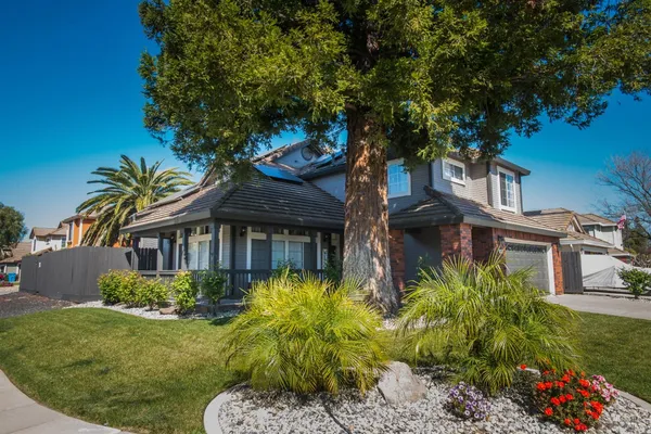 a house with a tree in front of it