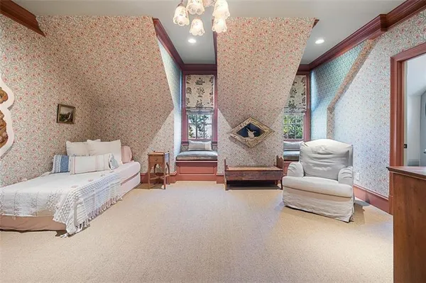 a sign that is on a wall in a kitchen