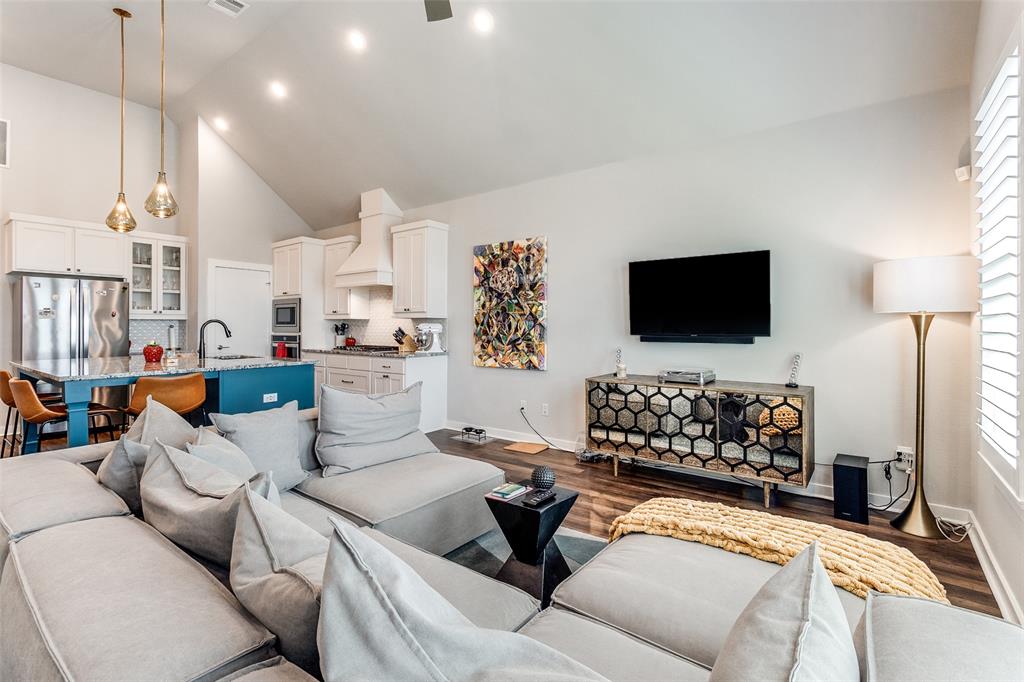 2220 Rook Drive Dallas, TX 75211 - Photo 5 of 13 a living room with furniture fireplace and a flat screen tv