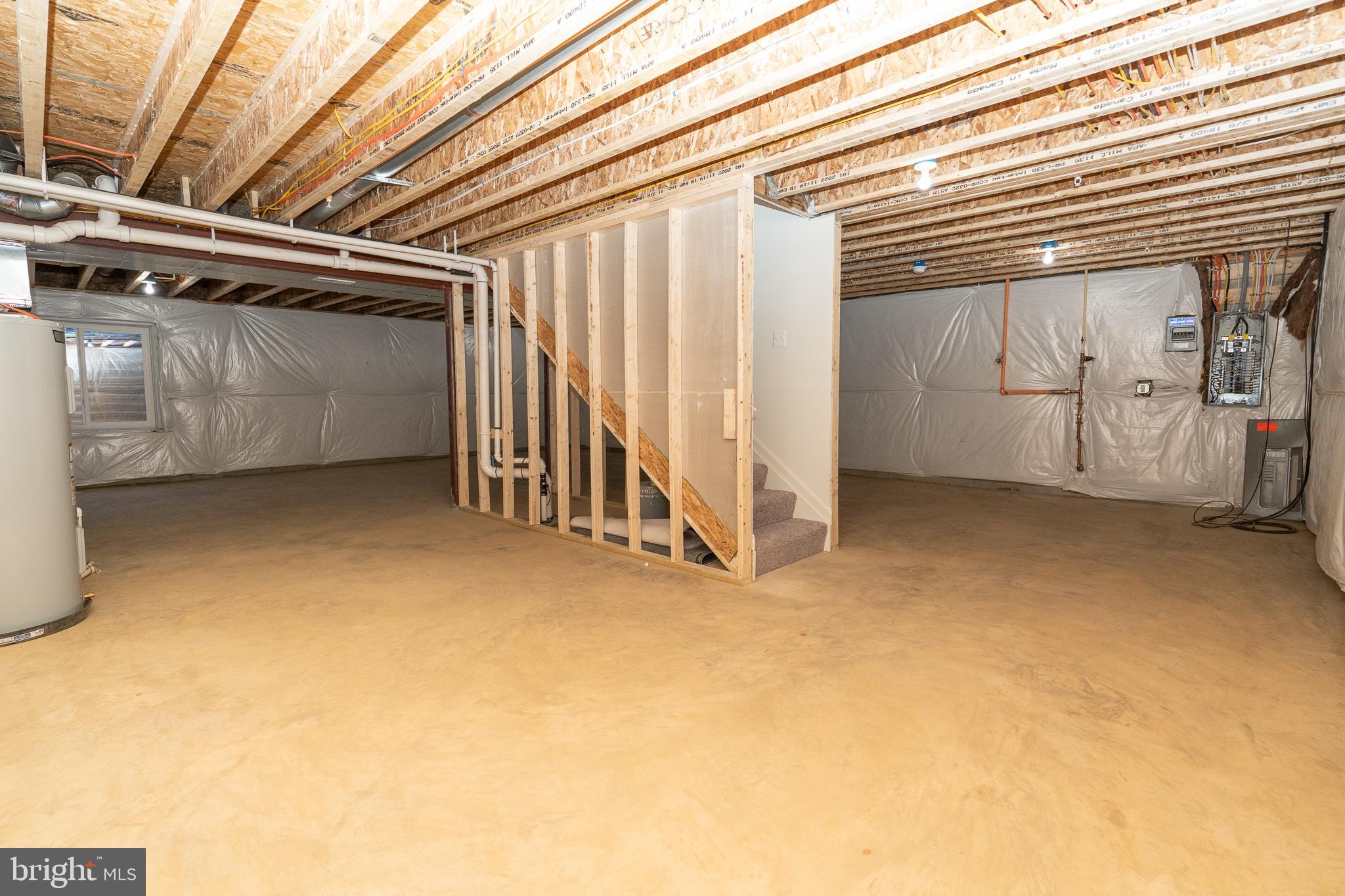 144 Post Road Aberdeen, MD 21001 - Photo 50 of 51 Unfinished basement 8 ft. walls