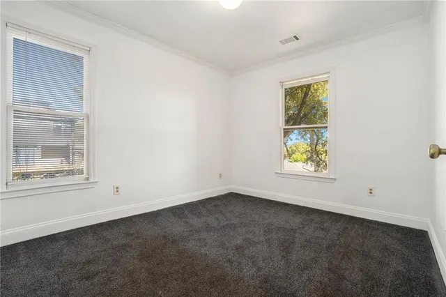 an empty room with window