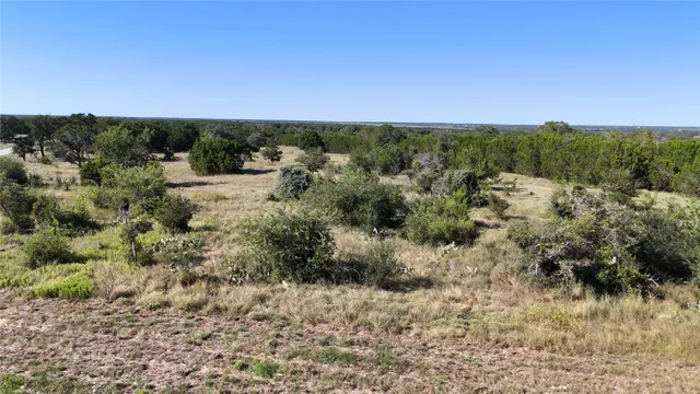a view of a city with lush green forest