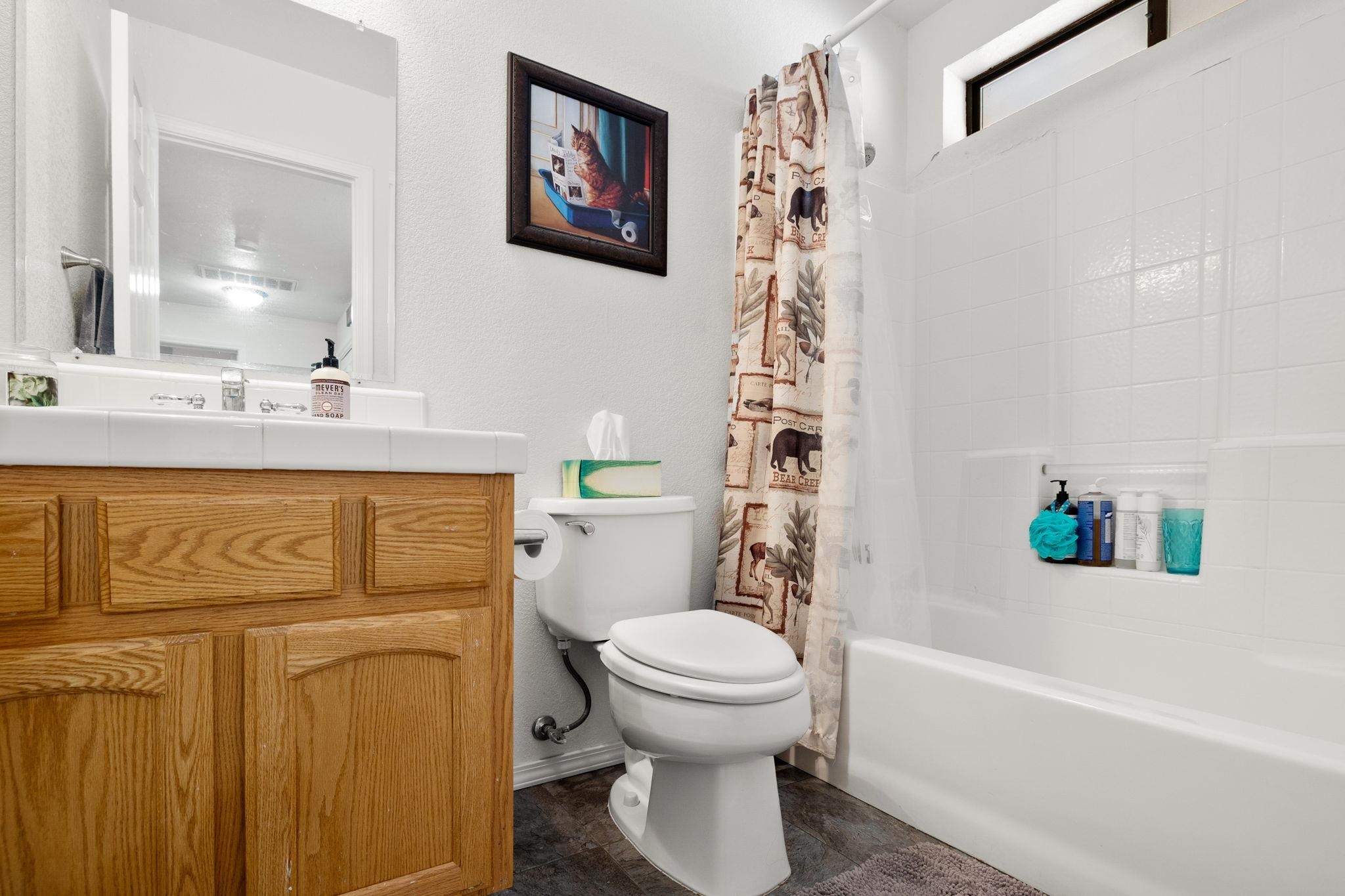 50689 Conifer Drive Soda Springs, CA 95728 - Photo 14 of 28 a bathroom with a sink a toilet and a bathtub