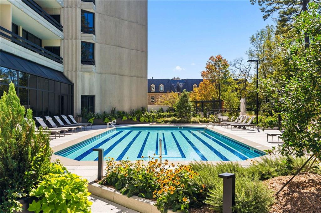 2660 Peachtree Road Northwest, Unit 39D Atlanta, GA 30305 - Photo 40 of 45 a view of an outdoor space with a patio