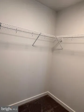 a view of small space with racks on the wall