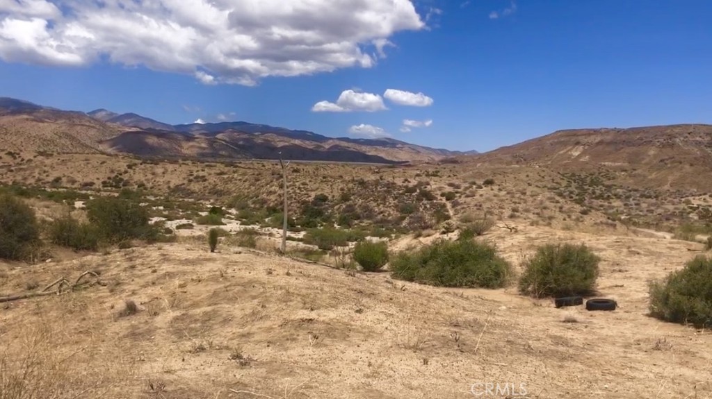 a view of a sky from a yard