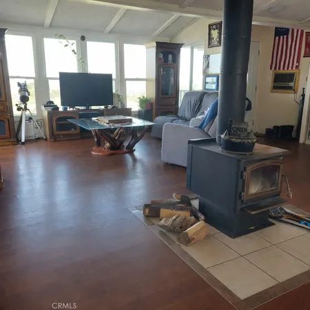a living room with hard wood floor furniture and a potted plant
