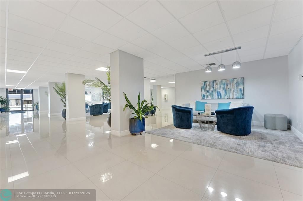 1600 South Ocean Drive, Unit 18B Hollywood, FL 33019 - Photo 25 of 36 a lobby with furniture and a potted plant