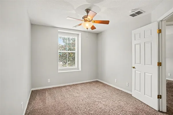 a view of a livingroom with a window