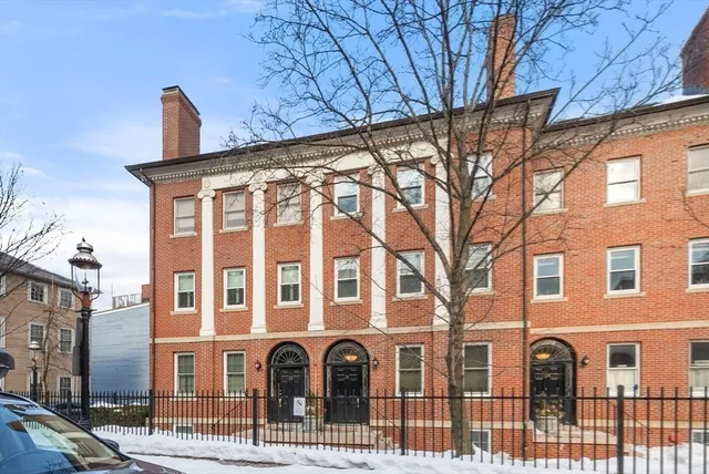 front view of a brick building