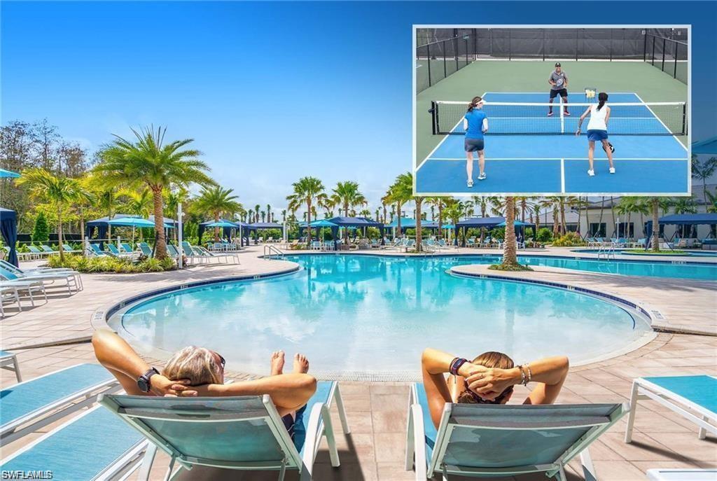 11311 Jacaranda Drive Naples, FL 34120 - Photo 44 of 50 a view of a swimming pool with a chairs and table in the patio