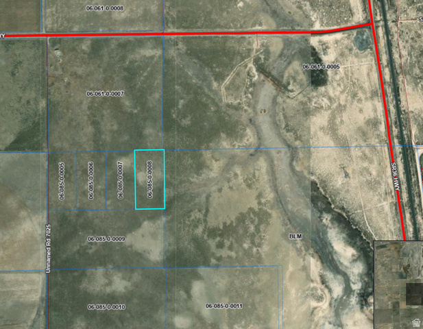 641 East State Road South Rush Valley, UT 84069 - Photo 1 of 2 Property Parcel Map. Illustrating specific land divisions and identifying the property within a larger geographic context