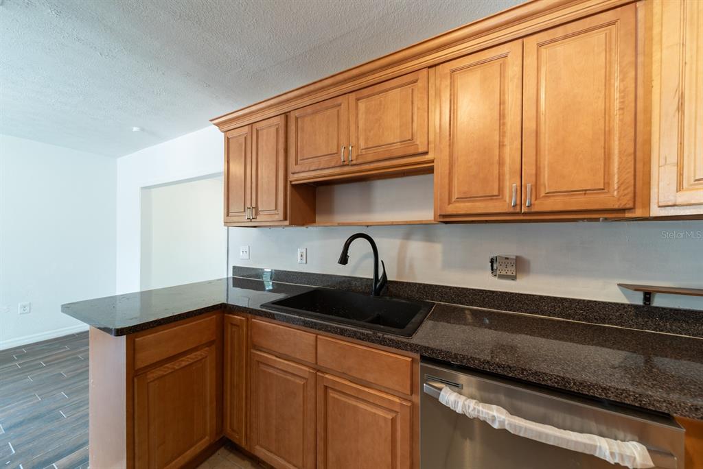 6345 Hatcher Road Lakeland, FL 33811 - Photo 40 of 41 a kitchen with granite countertop a sink and cabinets