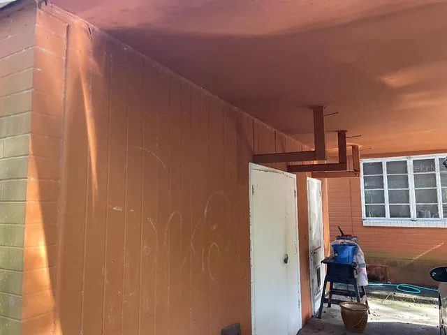 a view of front door of house