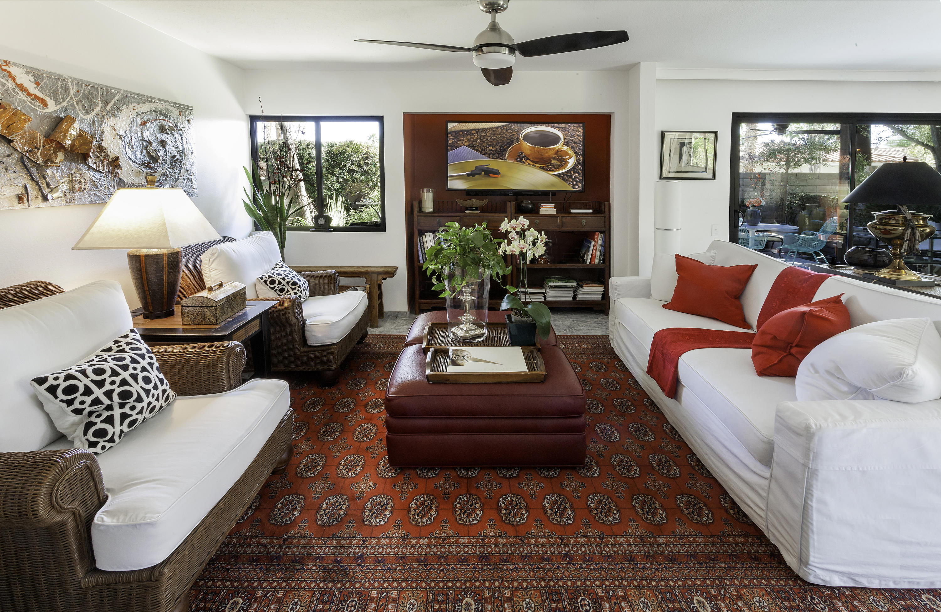 1111 Ramon Road, Unit 88 Palm Springs, CA 92264 - Photo 9 of 24 a living room with furniture or couch and a large window
