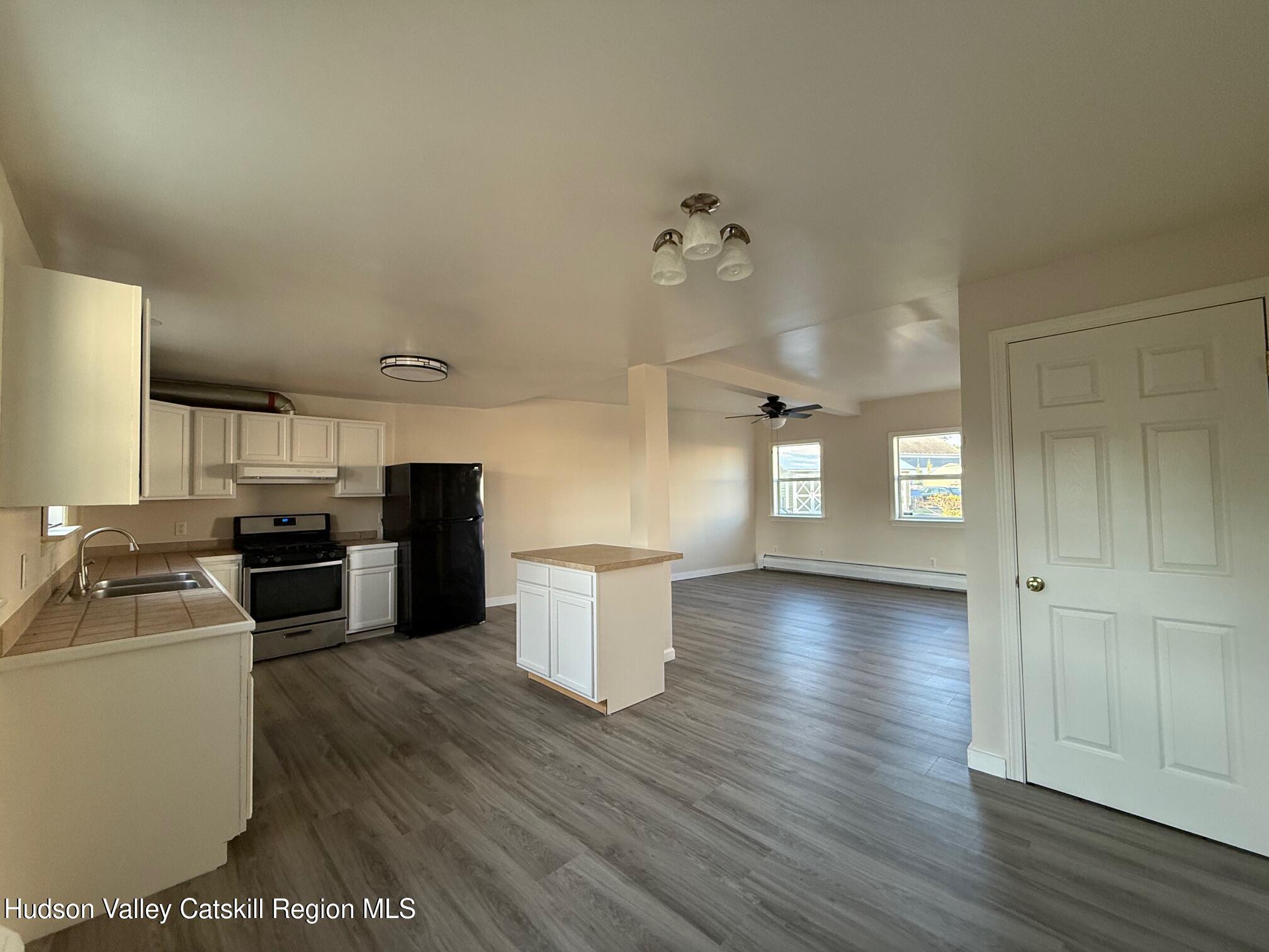 4 Frederick Street Hudson, NY 12534 - Photo 3 of 14 a view of a kitchen with a sink and wooden floor