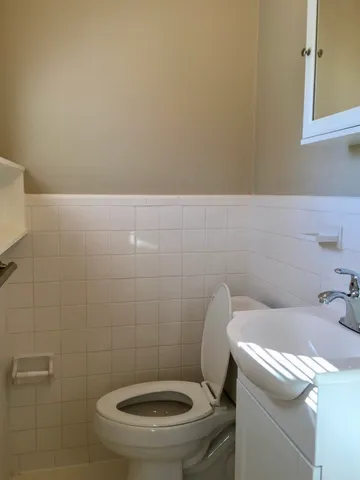 a bathroom with a toilet and a sink