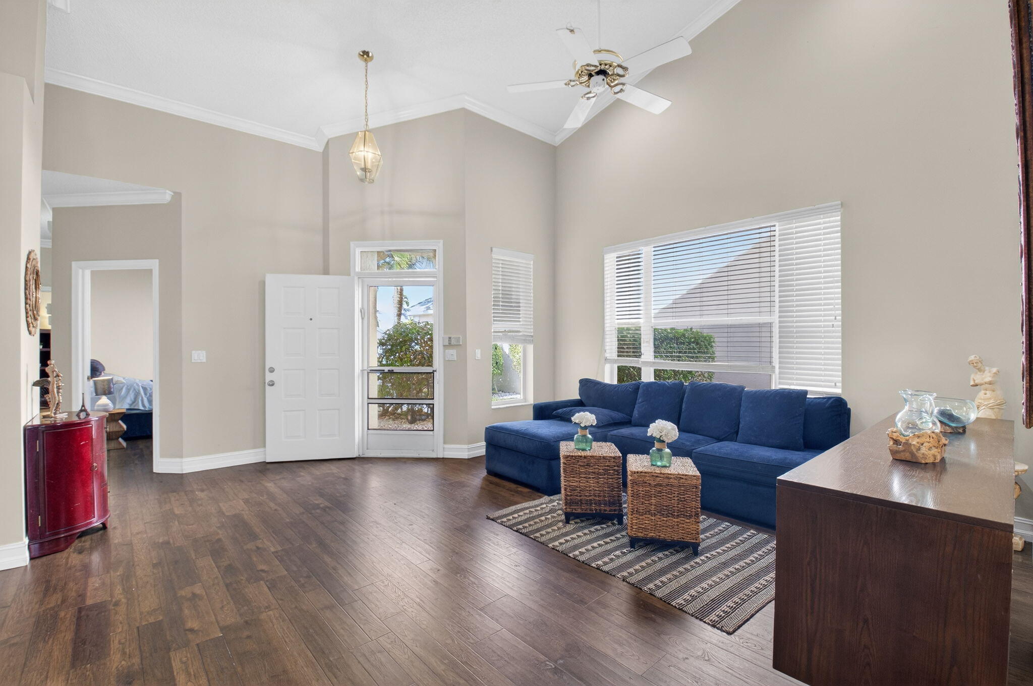 8361 Horseshoe Bay Road Boynton Beach, FL 33472 - Photo 10 of 73 a living room with furniture and wooden floor