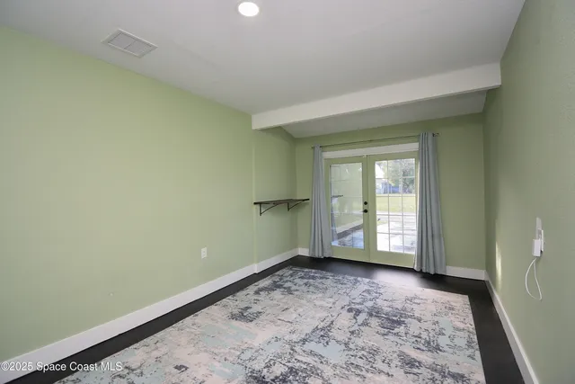 an empty room with a window