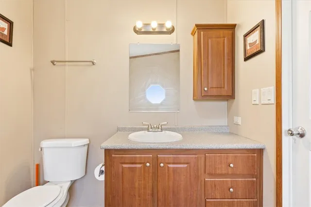 a bathroom with a sink and a toilet