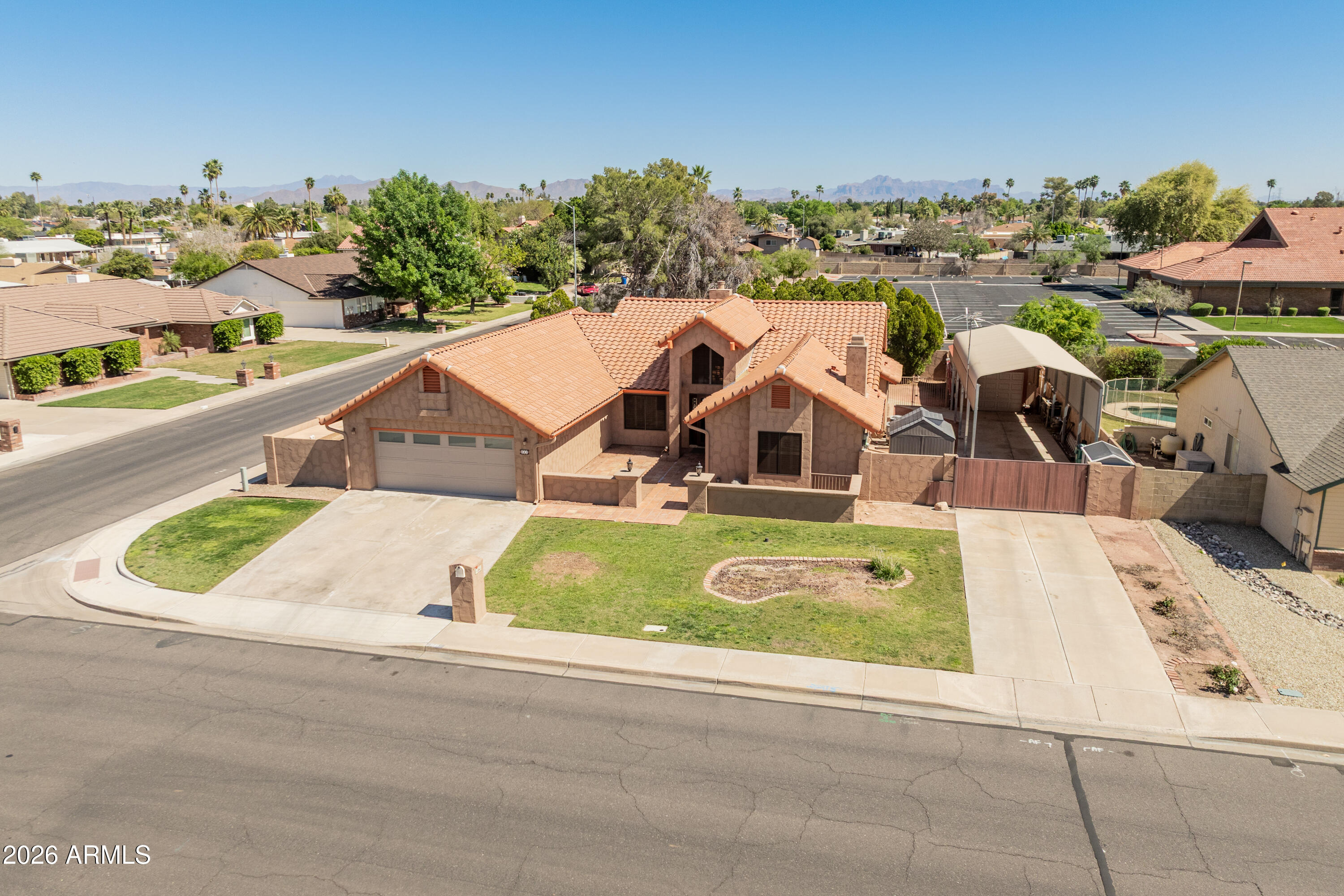 841 North Gentry Mesa, AZ 85213 - Photo 67 of 74 an aerial view of a house with a yard basket ball court