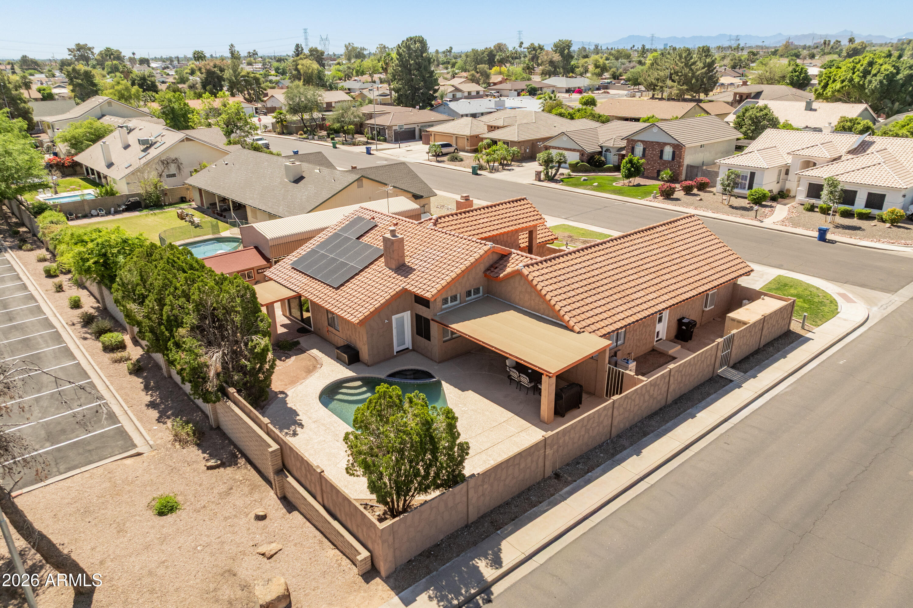 841 North Gentry Mesa, AZ 85213 - Photo 69 of 74 an aerial view of a house with a ocean view
