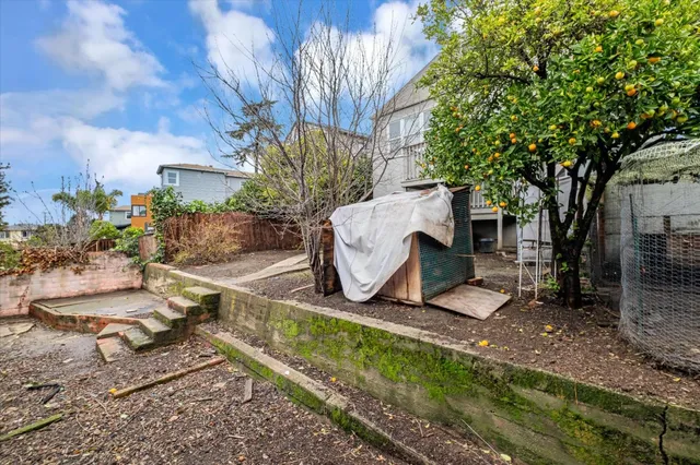a view of garden with patio