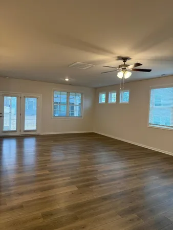 a view of a livingroom with a window