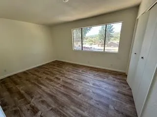 an empty room with a window