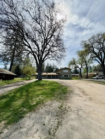 a view of road with trees