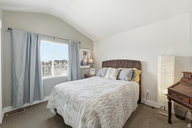 1434 West Stable Street Lindon, UT 84042 - Photo 29 of 76 Carpeted bedroom with vaulted ceiling and baseboards