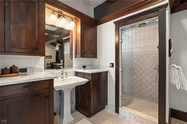 a kitchen with a sink stove and refrigerator