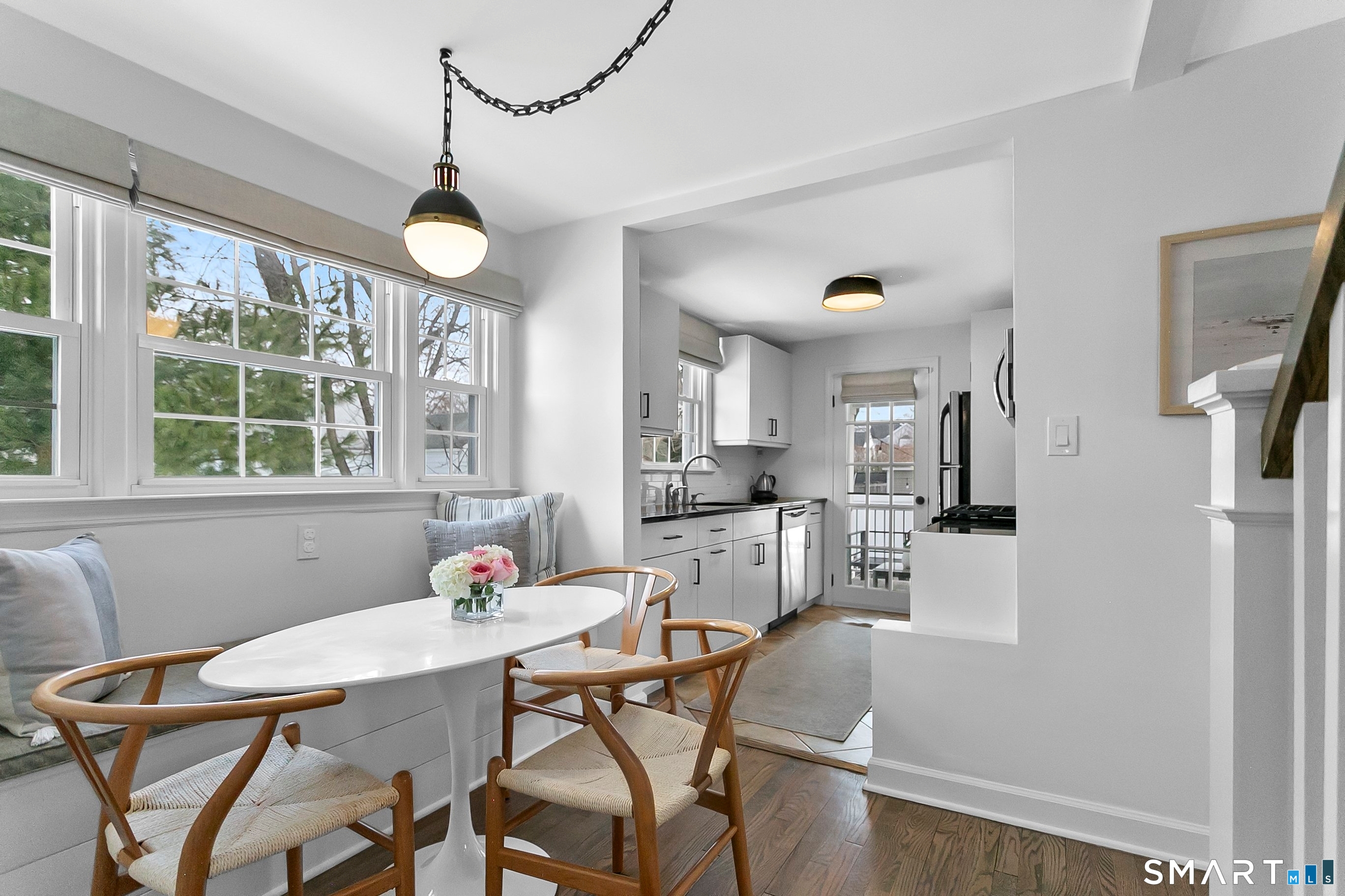 121 Alden Street Fairfield, CT 06824 - Photo 14 of 29 a view of a dining room with furniture window and outside view