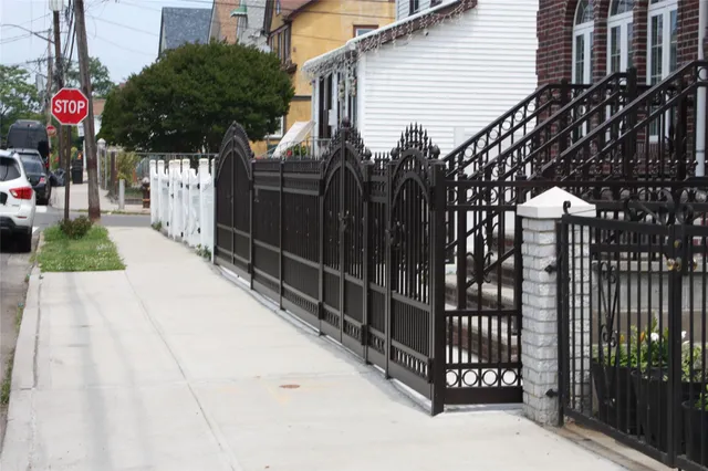 a front view of a house with garage