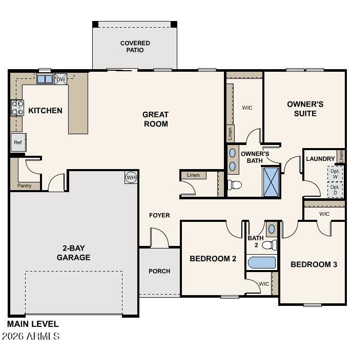 15865 South Yava Road Arizona City, AZ 85123 - Photo 2 of 2 a picture of a wall with a white wall and a white refrigerator